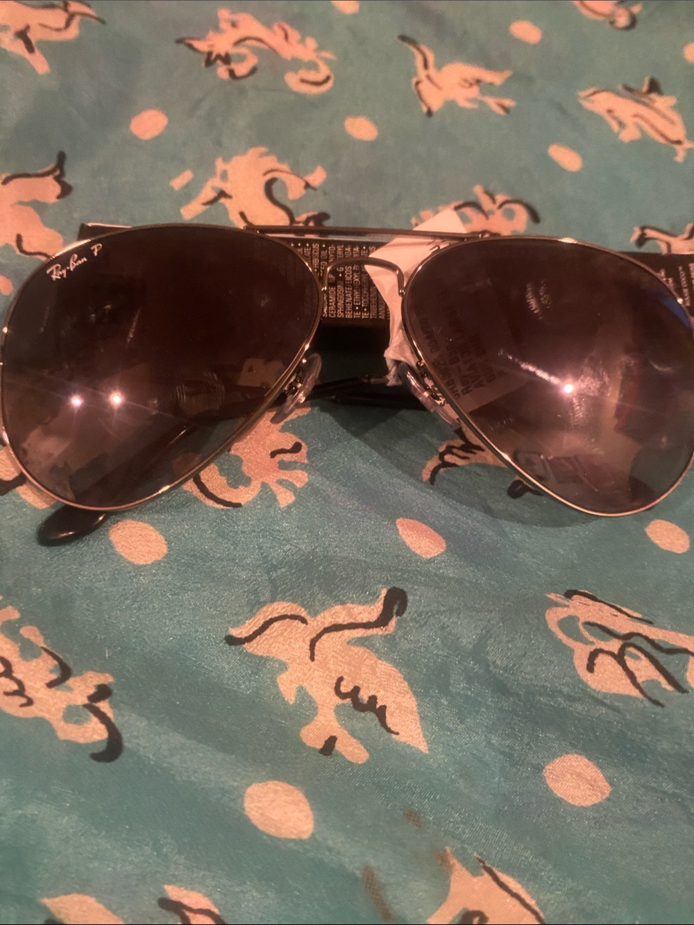Ray-Ban Aviator Sunglasses - Silver Frame, Dark Gray Lenses